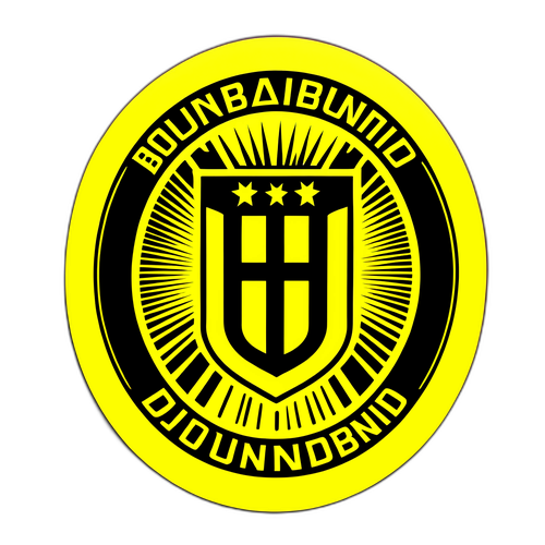 Stiker Borussia Dortmund dengan Sinar Kuning Cerah