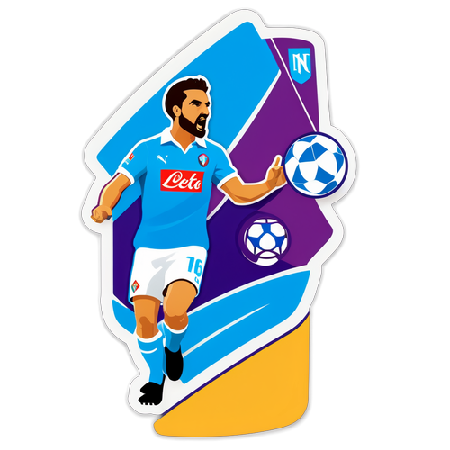 Sticker ya Napoli yenye mtindo