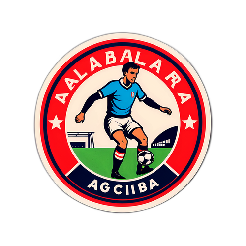 Retro Serie A klistremerke med fotballhistorie