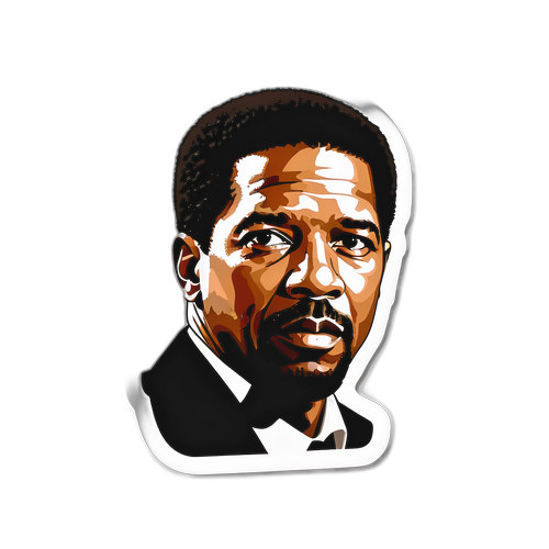 Minimalist Naklejka Denzela Washingtona