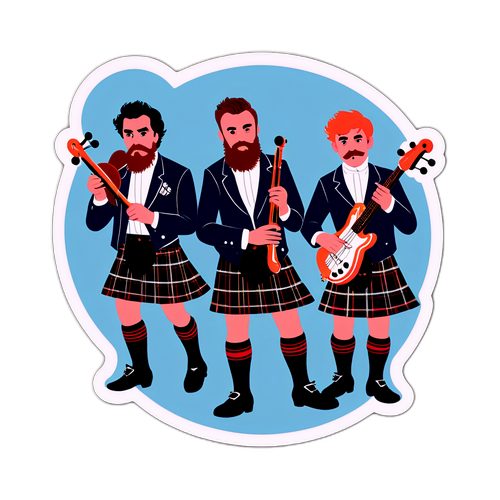 Retro Schotse Band Met Bal
