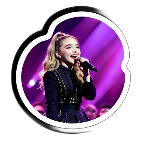 Sticker af Sabrina Carpenter på scenen