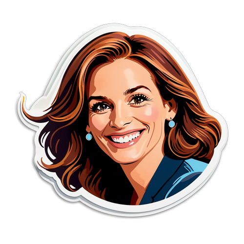 Charmende klistremerke av Julia Roberts