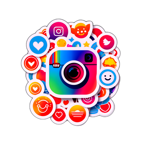 สติกเกอร์ Instagram ด้วยกราฟิกที่โดดเด่นและข้อความสร้างแรงบันดาลใจ