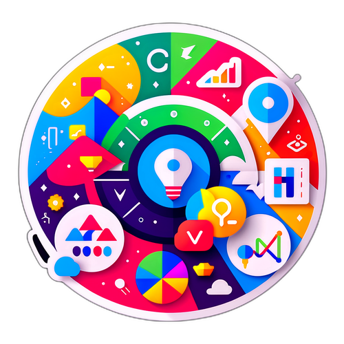 סטיקר צבעוני עם לוגו פולימרקט