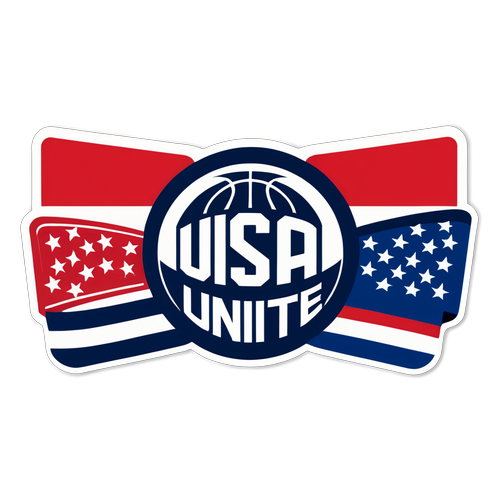 Hoops Unite! Celebrate Basketball with This Must-Have Patriotic Sticker!