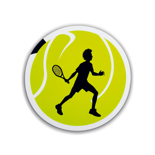 Elegant tennisbold klistermærke