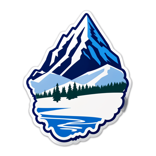 Sticker av Leksands IF med Leksands fjäll