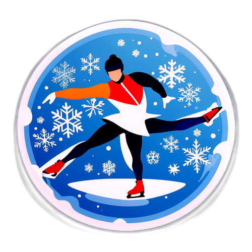 Figure Skater con Fiocchi di Neve