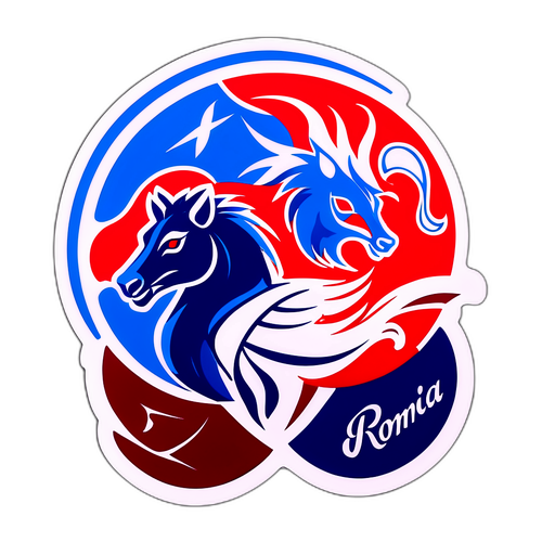Стікер з символами Аталанти та Роми