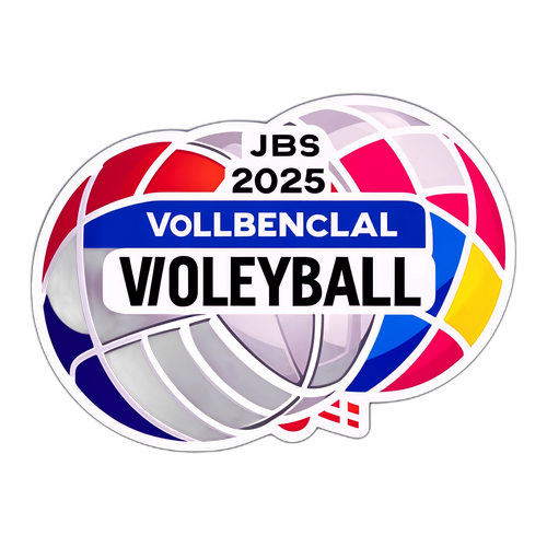 Sportowy motyw siatkarski podkreślający tabelę Ligi Narodów 2025