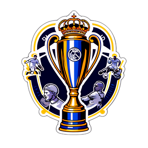 מדבקת גביע עם שמות שחקני ריאל מדריד
