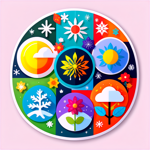 4 Seasons Netflix Sticker Set