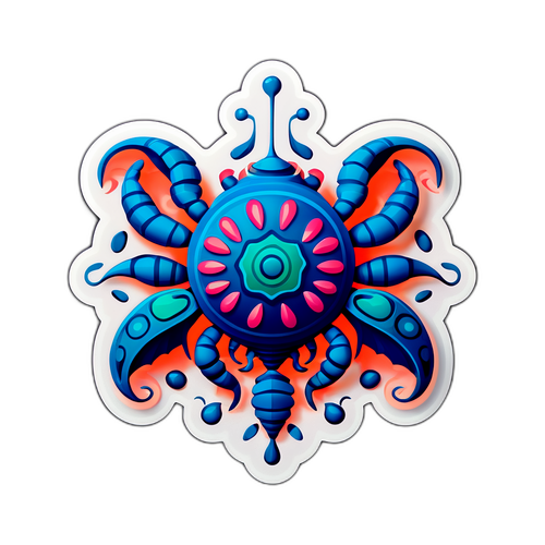 Autocolant cu virus Nipah stilizat