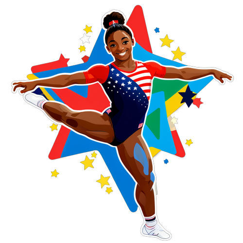 Simone Biles: Bintang Gimnastik Dalam Pose Membara dan Warna Olimpik Terang!