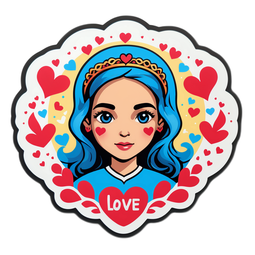 Autocollant de Diana - Amour et Compassion