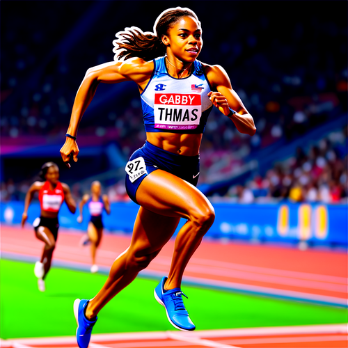 Feel the Rush! Gabby Thomas' Electric Sprint Captured in Stunning Detail