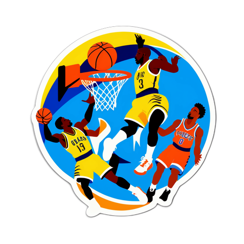 Isang Dynamic na Eksena ng Basketball sa pagitan ng Pacers at OKC