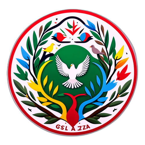 Symboles de paix et couleurs de Gaza