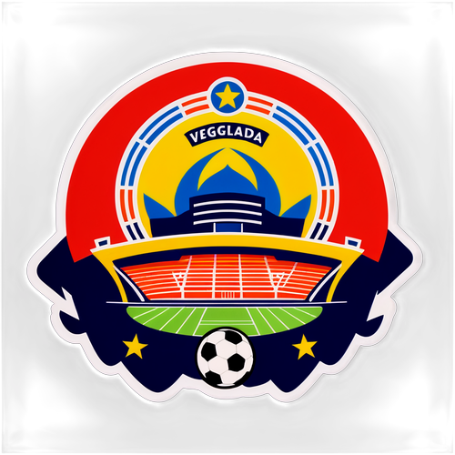 ベガルタ仙台のスタジアムシーンを描いたサッカーファン用ステッカー