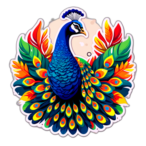 Colorful Peacock with Intricate Feathers
