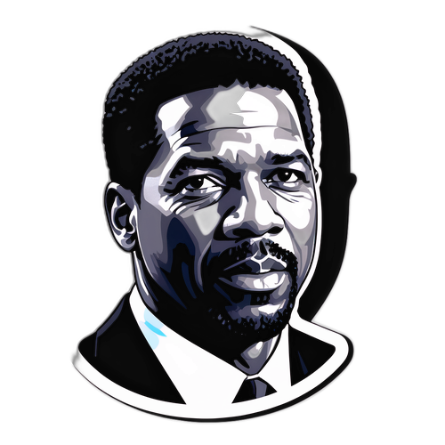 Adesivo Estilizado de Denzel Washington