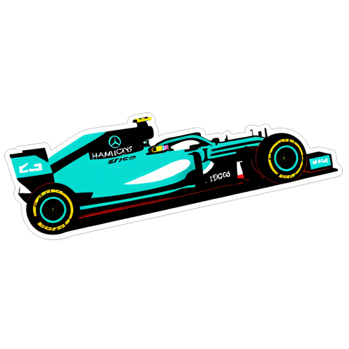 Lewis Hamilton autója a versenypályán