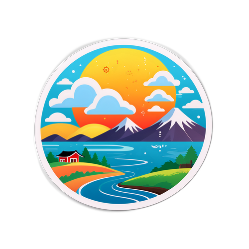 宜蘭四季天氣變化貼紙