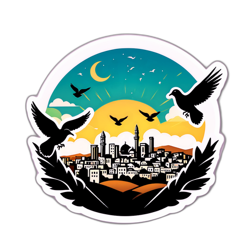 Sticker Évoquant Gaza