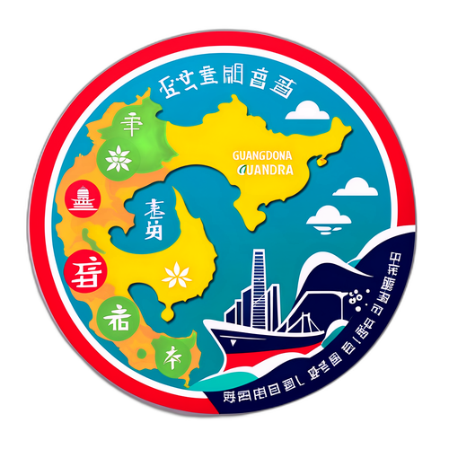 广东省经济发展成就贴纸