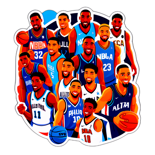 מדבקת סל סל כדורסל