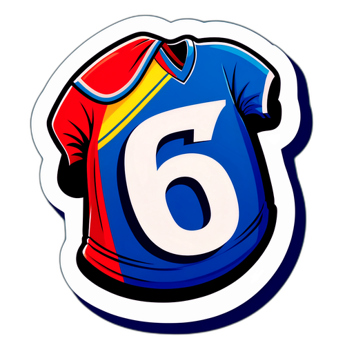 Retro-Style Football Jersey Sticker