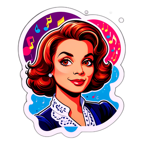 Charmante sticker van Ornella Vanoni