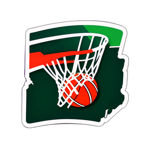 Swishing Success: Oregon Basketball Celebration Sticker