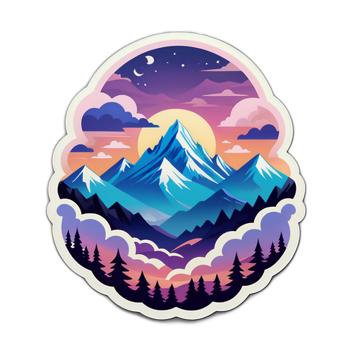 O reinterpretare artistică uimitoare a peisajului montan etereal