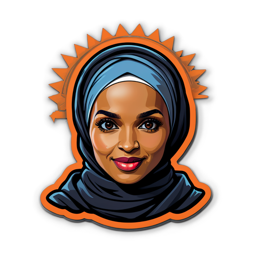 Honoring Ilhan Omar: The Rise of a Progressive Leader in Bold Design!