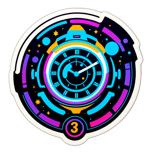 Autocollant Futuriste : Quelle Heure ? 31 Janvier 2026