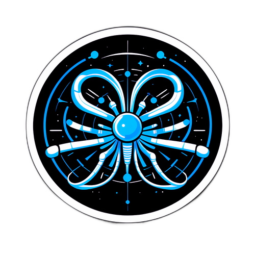 Futuristisk Dr. Lyd SporLøs Logo Sticker