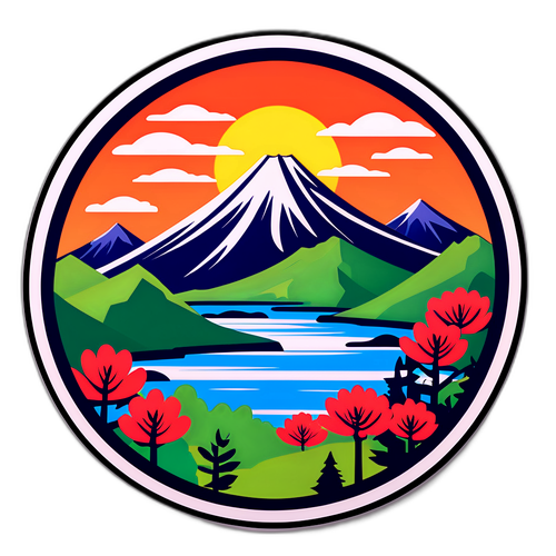 美しい風景と岩手銀行のロゴ