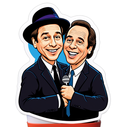 Paul Simon and Dan Aykroyd Caricature from SNL 50