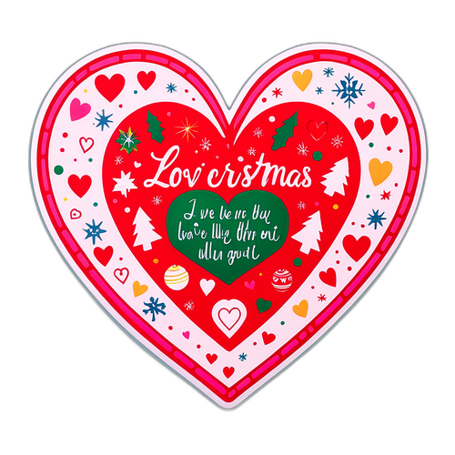 Liefdevolle kerst sticker