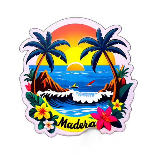 Adesivo a tema spiaggia di Madeira