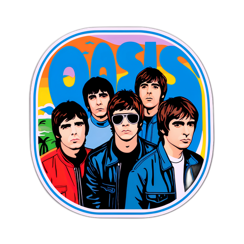 Oasis Sticker mit ikonischen Albumcovern