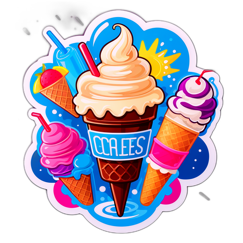 冰淇淋主題貼紙