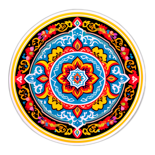 傳統伊朗符號主題的貼紙