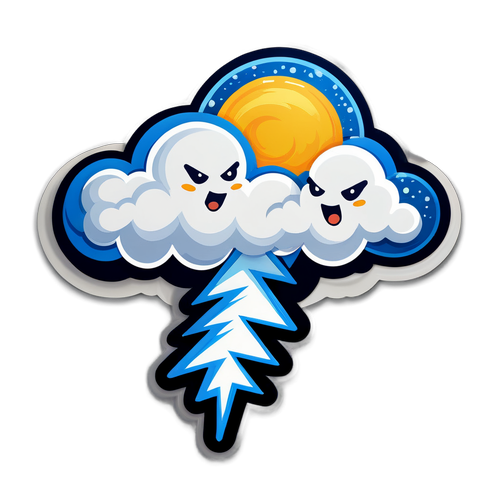 Autocollant Tempête Joyeuse