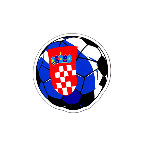 Muonekano wa Kivutio na Bendera ya Croatia katika Tufaha la Soka