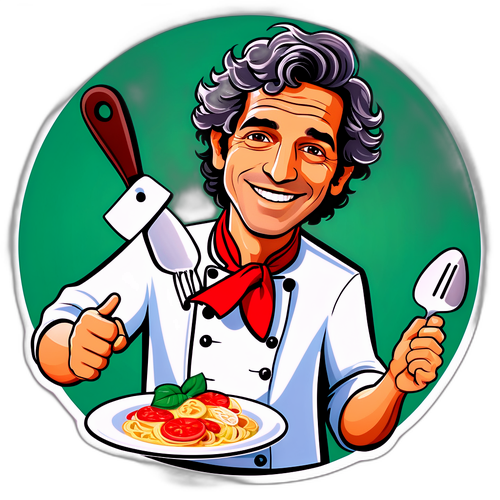 Chef Giorgio Locatelli con piatti italiani