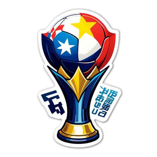 Thiết kế sticker biểu tượng AFF Cup với màu sắc sặc sỡ