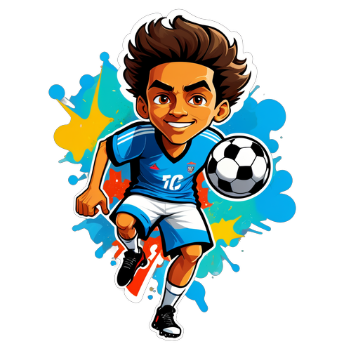 Mathys Tel Soccer Superstar Sticker